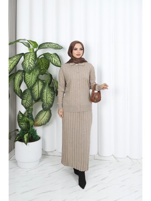 Pilise Etekli Ceketli Takım