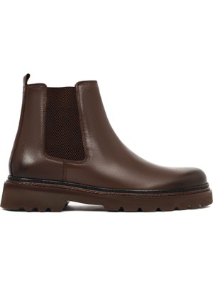 Derimod Erkek Kahverengi Deri Chelsea Bot 25WFD620618