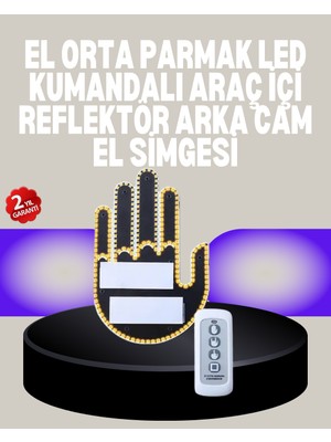 Mobil Dünyası A Kalite Uzaktan Kumandalı LED Park Uyarı Işığı El Figürlü Model - MB000X-2H5H85