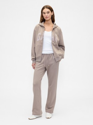 Gap Kadın Açık Kahverengi Gap Logo Bootcut Fleece Eşofman Altı