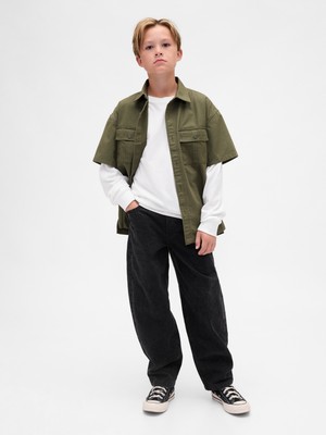 Gap Erkek Çocuk Siyah Baggy Jean Pantolon