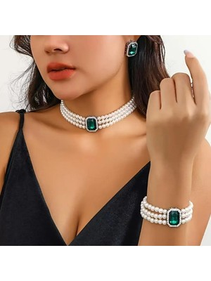 Set.up Tasarım El Yapımı 3'lü Inci Set