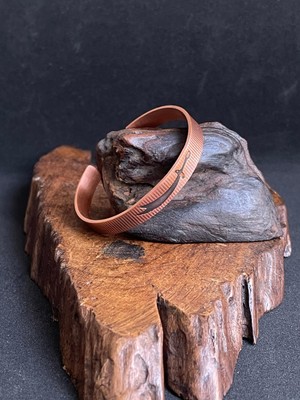 Rupen Kraft %100 Bakır Ayarlanabiiir Hz Alinin Kılıçı Desen Bakır Bileklik Unısex Bakır Bileklik