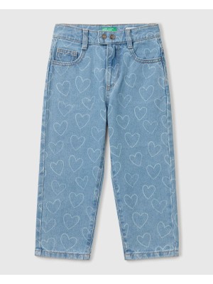 United Colors Of Benetton Kız Bebek Denim Pantolon E02I 1/6 Yaş