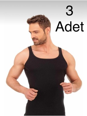 Mc Morcity Berrak 3'lü Erkek Fitilli Kaşkorse Ince Askılı  Atlet 1044