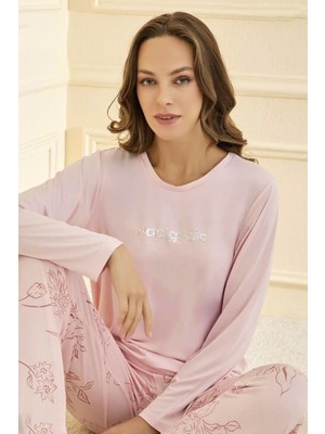 Remsa Kadın Milan Kumaş Pijama Takımı 50902-2758 Somon