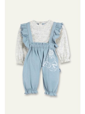 Zeyland Kız Bebek Örme Salopet ve Bluz Ikili Takım - Mavi