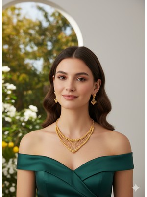 Set.up El Yapımı Altın Kaplama 2'li Düğün Set