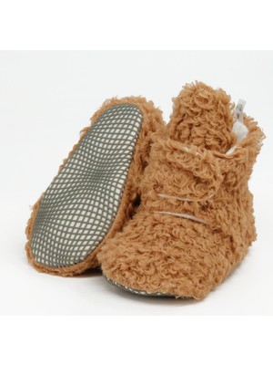 Ella Bonna Teddy Bebek Pandufu, Kaydırmaz Taban, Organik Pamuk Astar, Ev Kreş Ayakkabısı