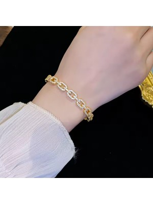 Set.up Taşlı Çelik Bileklik