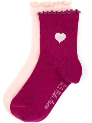 U.S. Polo Assn. Kız Çocuk Fuşya 2'li Soket Çorap 50318075-VR023