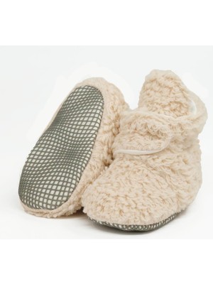 Ella Bonna Teddy Bebek Pandufu, Kaydırmaz Taban, Organik Pamuk Astar, Ev Kreş Ayakkabısı