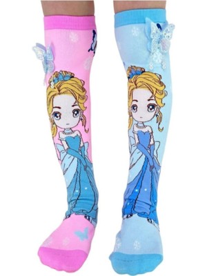 Kostümix Prenses Figürlü Diz Altı Çorap
