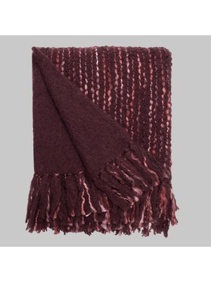Sarev Lily Throw (Koltuk Battaniyesi) Bordo