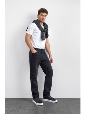 Back & Bond Pamuklu Baggy Fit Normal Bel Düz Paça Jeans Erkek Kot Pantolon B35W35001 102