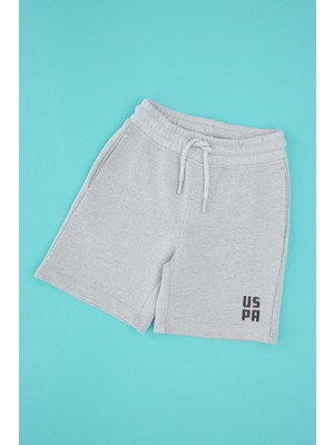 U.s. Polo Assn. Erkek Çocuk Gri Melanj Şort (Örme) 50325210-VR086