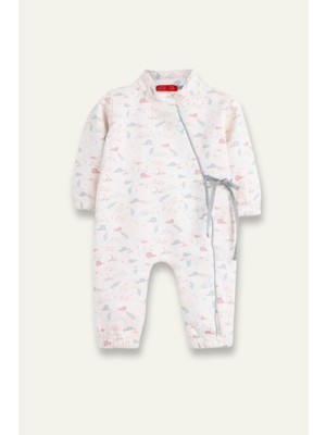 Zeyland Kız Bebek Desenli Çıtçıtlı Tulum - Pembe