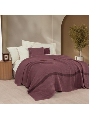 Sarev Polendia Yatak Örtüsü Çift Kişilik Bordo