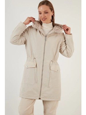 Only Kadın Onldahlıa Kapüşonlu Tam Fermuarlı Parka 15208727 Taş