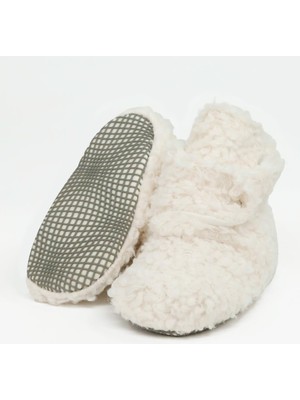 Ella Bonna Teddy Bebek Pandufu, Kaydırmaz Taban, Organik Pamuk Astar, Ev Kreş Ayakkabısı