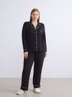 Lc Waikiki Yeni Sezon Gömlek Yaka Kadın Pijama Takımı