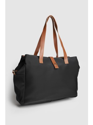 La'Graccio Paris La\'graccio Paris Kadın Sabove Su Itici Kumaş 3 Bölmeli Omuz ve Çapraz Çanta