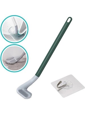 Sinems World Buffer® Golf Tasarımlı Silikon Wc Klozet Mutfak Temizlik Fırçası Kanca Hediyeli