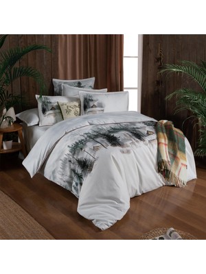 Sarev Connel Çift Kişilik %100 Pamuk Flanel (Pazen) Nevresim Takımı