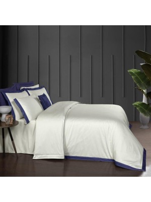 Sarev Layana Çift Kişilik %100 Pamuk Saten "500 Tc" Nevresim Takımı Lacivert