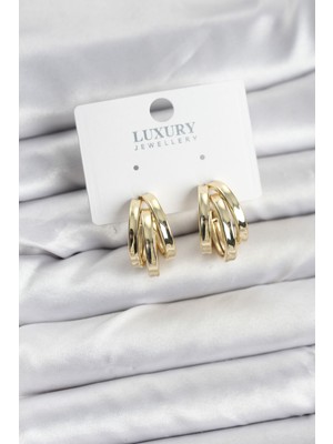 Clariss Pirinç Gold Renk Vintage Halka Model Kadın Küpe