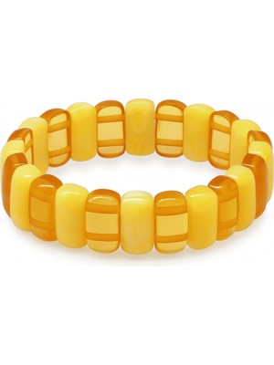 Tesbihname Çubuk Kesim Sarı Beyaz Bal Rengi Beyrut Kehribar Kadın Rolex Bileklik