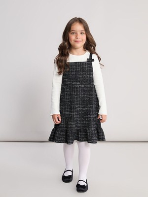 LC Waikiki Lcw Yeni Sezon Kare Yaka Kız Çocuk Elbise ve Tişört