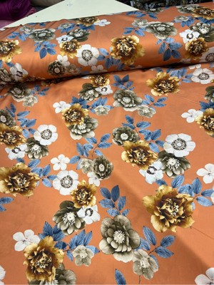 Mekik Manifatura Desenli Kobe Saten Kumaş