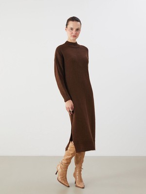 LC Waikiki Lcw Yeni Sezon Yeni Sezon Yarım Balıkçı Yaka Kadın Triko Elbise