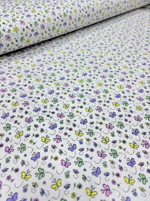 Mekik Manifatura %100 Pamuk Poplin Kumaş – 170 cm En – Çiçek Desenli