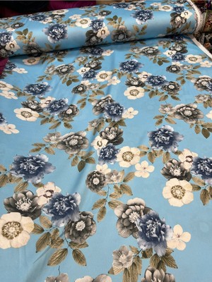 Mekik Manifatura Desenli Kobe Saten Kumaş