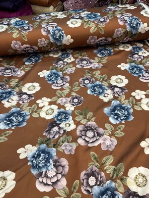 Mekik Manifatura Desenli Kobe Saten Kumaş