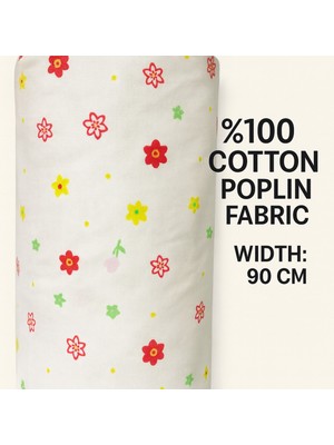 Mekik Manifatura %100 Pamuk Poplin Kumaş 90 cm Eninde Dikiş ve Hobi Kumaşı