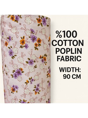 Mekik Manifatura %100 Pamuk Poplin Kumaş 90 cm Eninde Dikiş ve Hobi Kumaşı