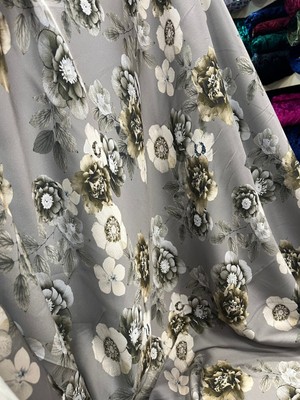 Mekik Manifatura Desenli Kobe Saten Kumaş