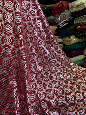 Mekik Manifatura Yaldızlı Pullu Kumaş