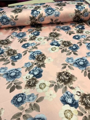 Mekik Manifatura Desenli Kobe Saten Kumaş