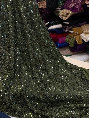 Mekik Manifatura Pullu Payet Kumaş (Tül Üzerine Pul ve Boncuk Görünümlü )