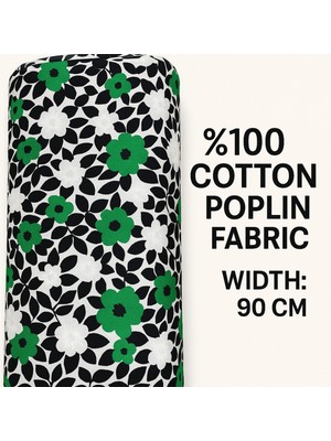 Mekik Manifatura %100 Pamuk Poplin Kumaş 90 cm Eninde Dikiş ve Hobi Kumaşı