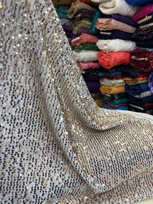 Mekik Manifatura Pullu Kadife Kumaş