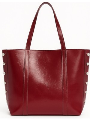 Masilya Brand Zımba Detaylı Omuz ve Kol Çantası Monica