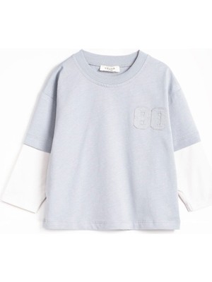 “80” Nakışlı Uzun Kollu Tişört