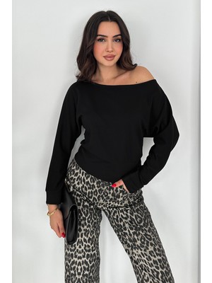 Noa Noa Kadın Omuz Açık Uzun Kollu Bluz – Wine Mood