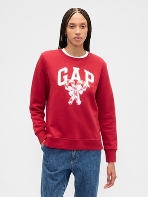 Gap Kadın Kırmızı Relaxed Gap Logo Sweatshirt