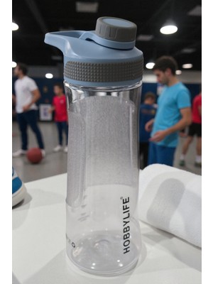 Deyhome Şeffaf Spor Okul Ofis Su Matarası Suluk 730ML
